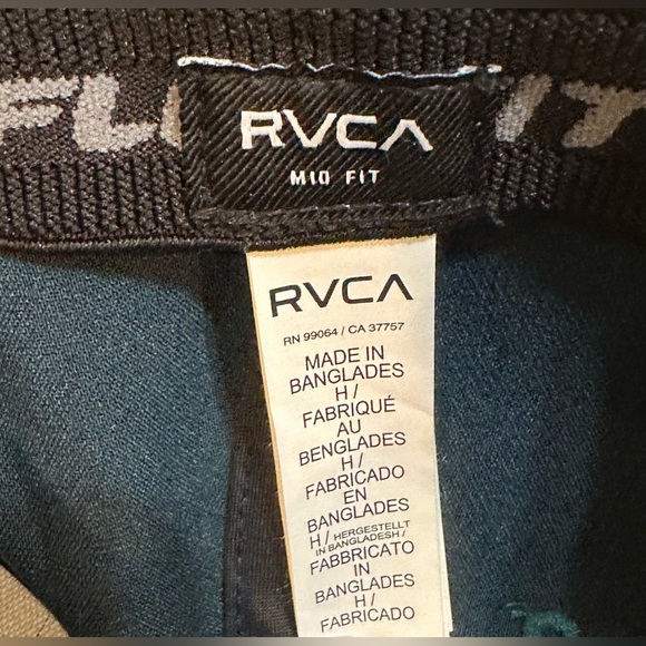 RVCA Flexfit Hat in color Teal - Picture 7 of 10